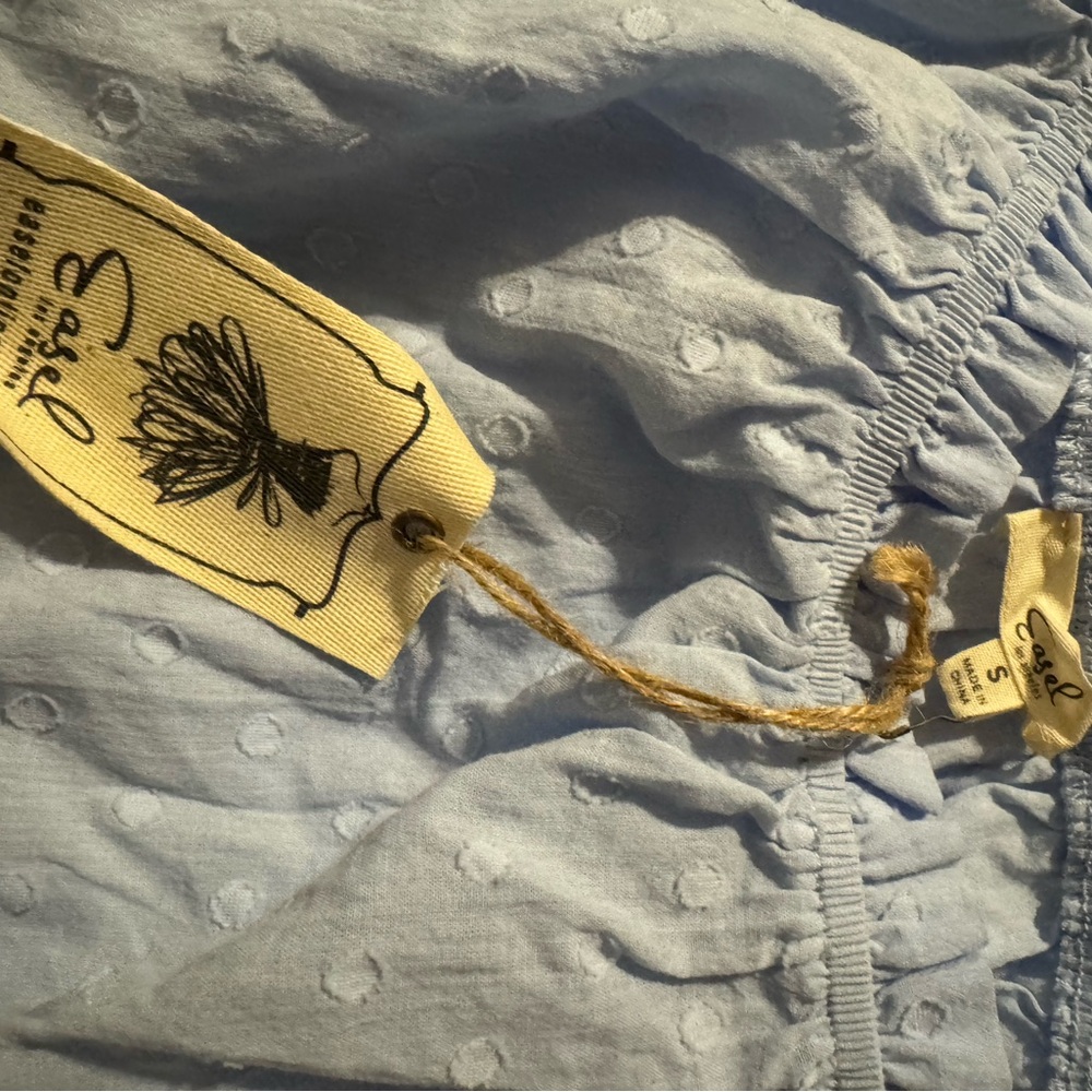 Easel Light Blue Ruffle Top - Picture 2 of 2